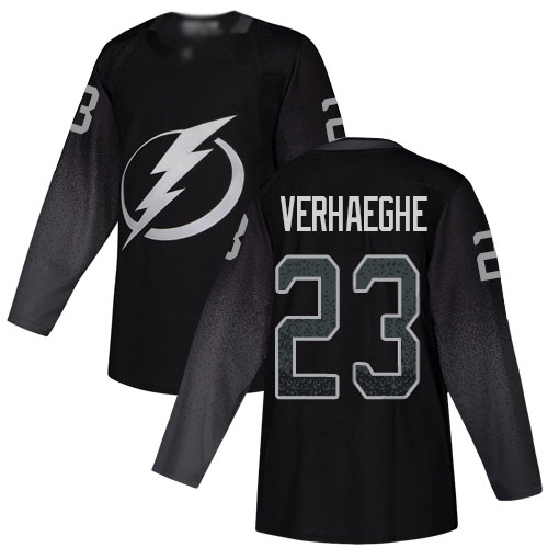 Adidas Tampa Bay Lightning 23 Carter Verhaeghe Black Alternate Authentic Youth Stitched NHL Jersey